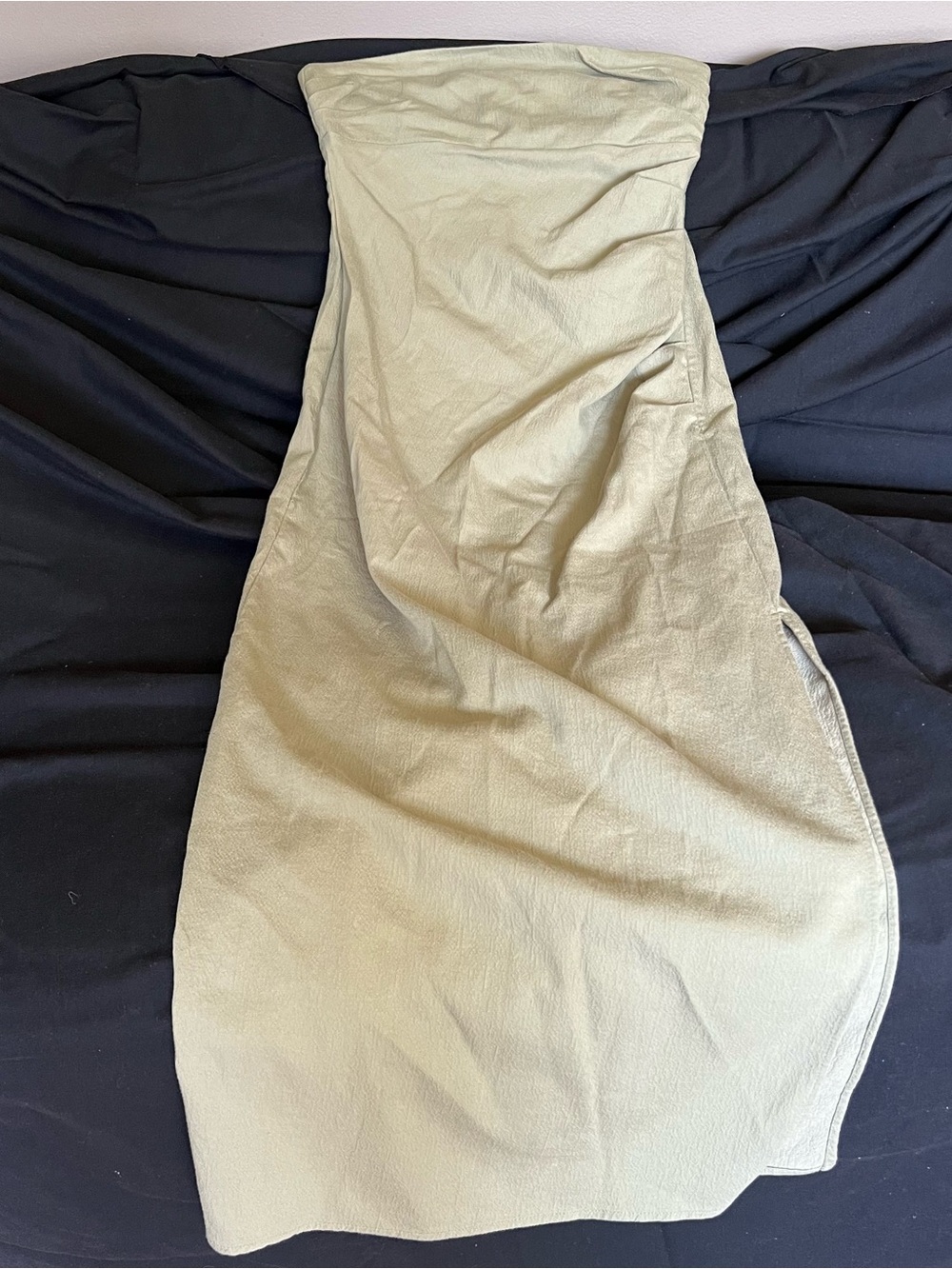 Zara Strapless Sage Green Midi Dress